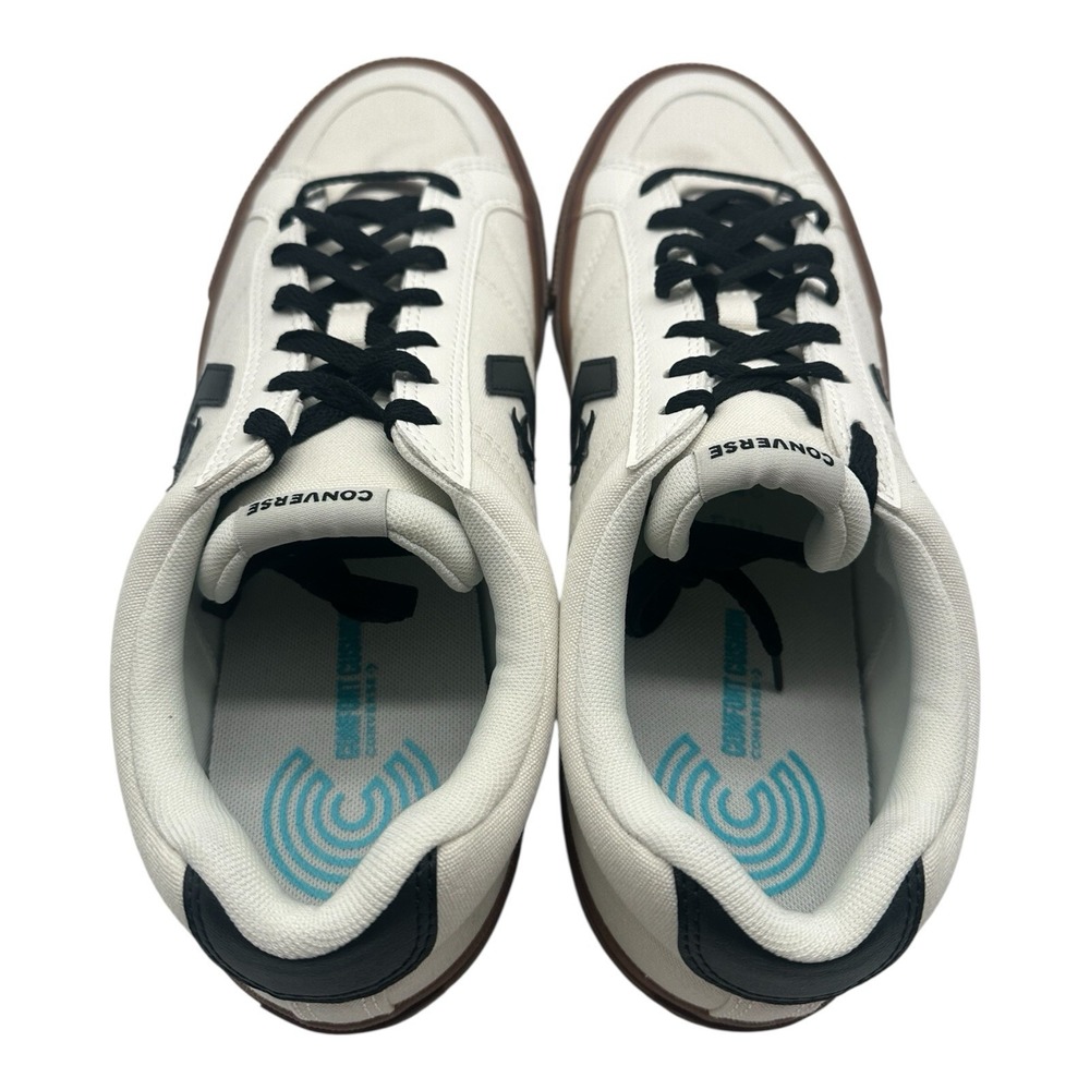 Converse Sport‎ Casual Ox Shoes Men's Size 10 White Black Low Sneakers A13787C - Picture 9 of 10